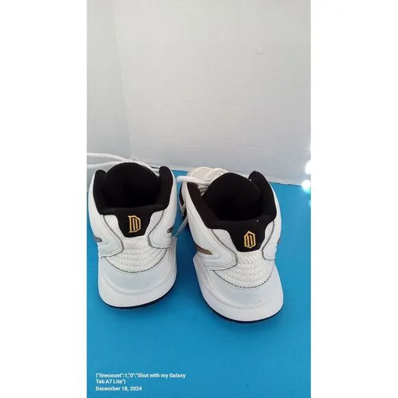 Nike‎ Mid-Top Basketball White Gold Athletic Shoes Comfortable Sports Footwear