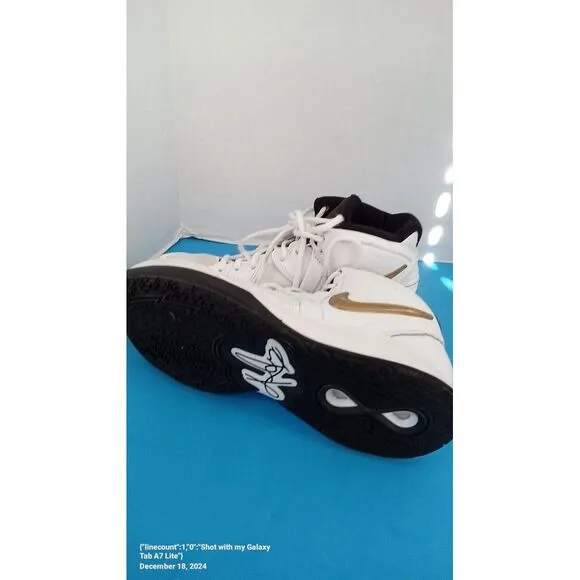 Nike‎ Mid-Top Basketball White Gold Athletic Shoes Comfortable Sports Footwear