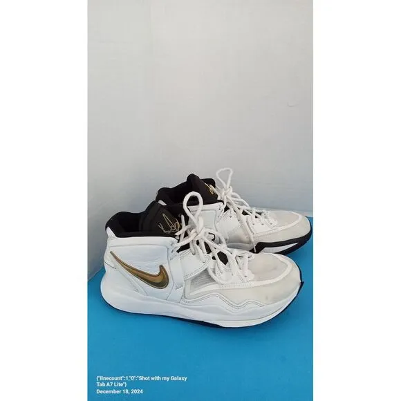 Nike‎ Mid-Top Basketball White Gold Athletic Shoes Comfortable Sports Footwear