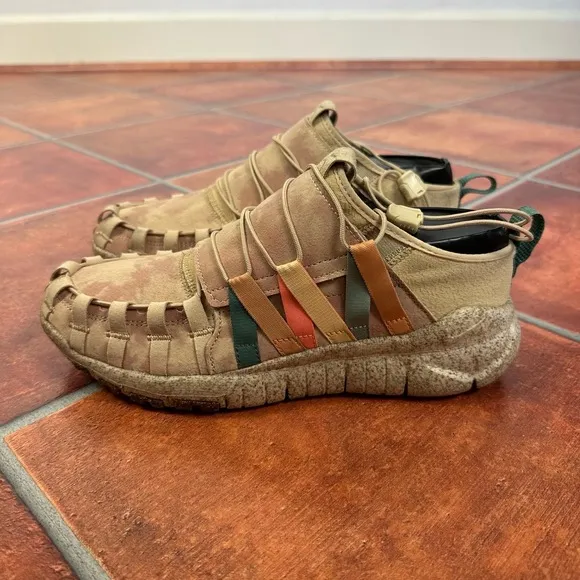 Nike N7 Free Crater Trail Moc Woven Earth Tone Casual Shoes Size 7