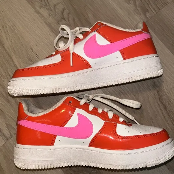 Nike Orange and Pink Sneakers with Bold Design