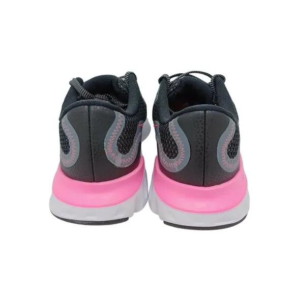 ⭐NIKE Renew Running Shoes Sz 6y Big Kids Athletic Sneakers CT1430-092 Black Pink