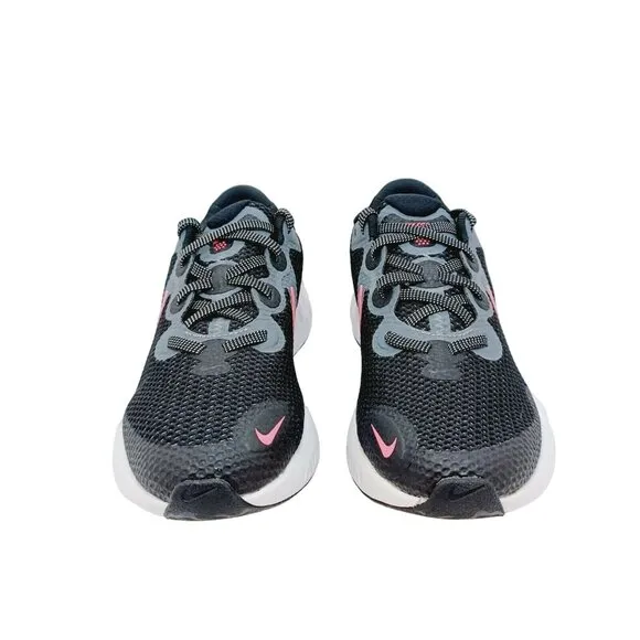 ⭐NIKE Renew Running Shoes Sz 6y Big Kids Athletic Sneakers CT1430-092 Black Pink