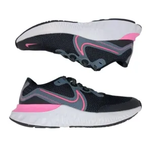 ⭐NIKE Renew Running Shoes Sz 6y Big Kids Athletic Sneakers CT1430-092 Black Pink