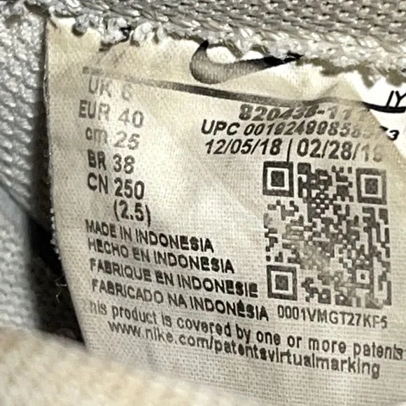 Nike Shoes Air Force 1 Youth 7Y Panda Black White Snakeskin Sneaker 820438-111