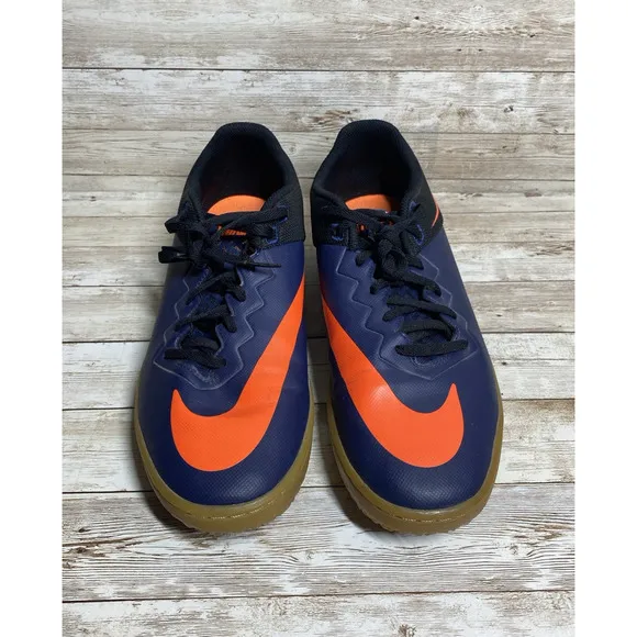 Nike Shoes Mens 12 Navy Orange JR HyperVenom X PRO Indoor Soccer