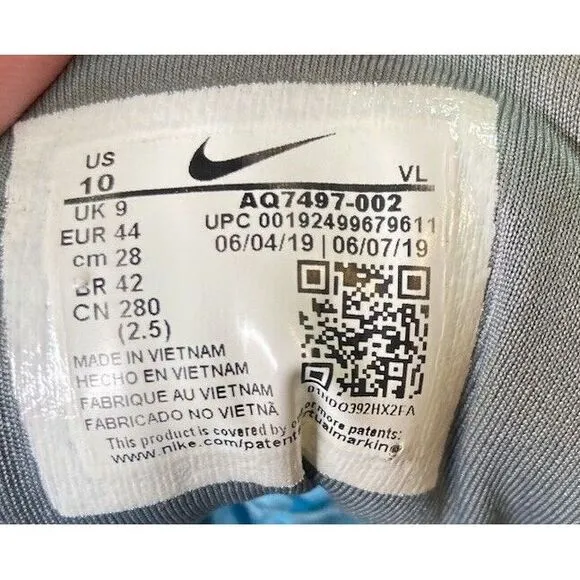 Nike Shoes Zoom Winflo 6 Mens 10 Cool Grey Running‎ Athletic Sneaker AQ7497-002