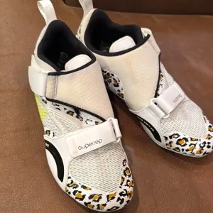 Nike SuperRep Cycle Wmns Size 11.5 Indoor Cycling Shoes White Leopard CJ0775-177