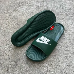 NIKE VICTOR ONE SLIDES ALL GREEN WHITE VICTORI BLACKS SPORT JETS