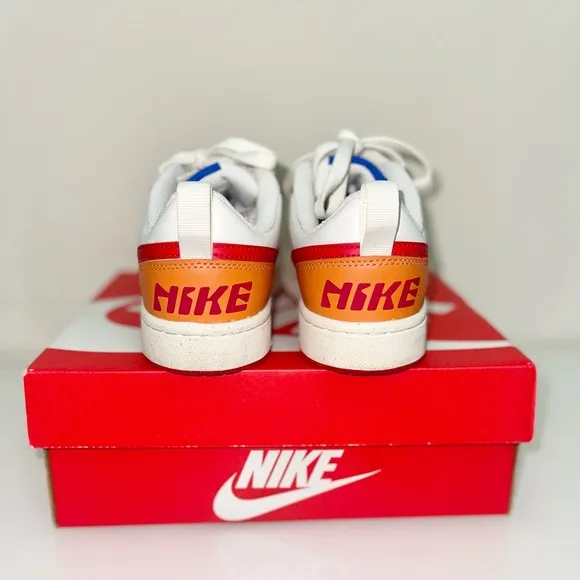 Nike White and Orange Sneakers