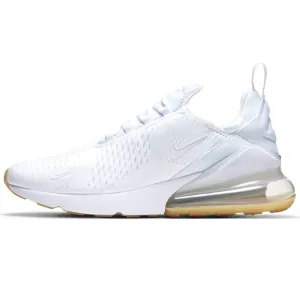 Nike White and Tan Sneakers Air Max 270