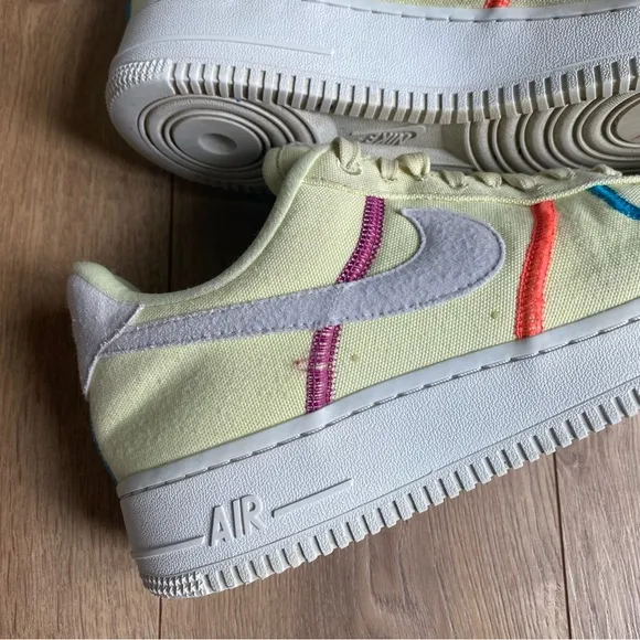Nike Wmns Air Force 1 '07 Low LX 'Stitched Canvas - Life Lime' Shoes Size 9.5