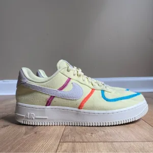 Nike Wmns Air Force 1 '07 Low LX 'Stitched Canvas - Life Lime' Shoes Size 9.5