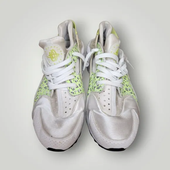 Nike Womens Air Huarache Run PRM White Running Shoes Sneakers Sz 11