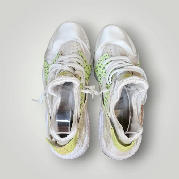 Nike Womens Air Huarache Run PRM White Running Shoes Sneakers Sz 11