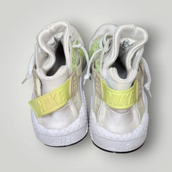 Nike Womens Air Huarache Run PRM White Running Shoes Sneakers Sz 11