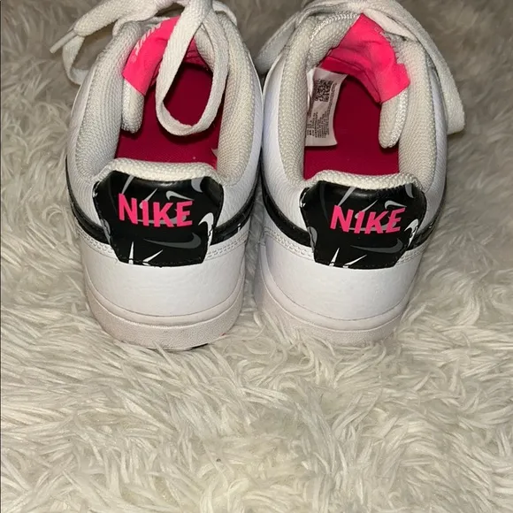 Nike Women's Court Vision White and Black Sneakers