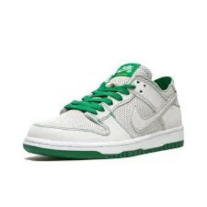 Nike X Ishod Wair SB Dunk White and Green Athletic Shoes