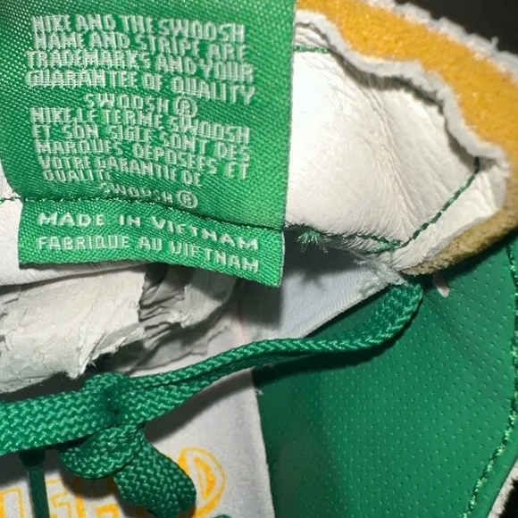 Nike X Ishod Wair SB Dunk White and Green Athletic Shoes