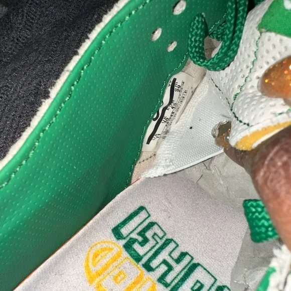 Nike X Ishod Wair SB Dunk White and Green Athletic Shoes
