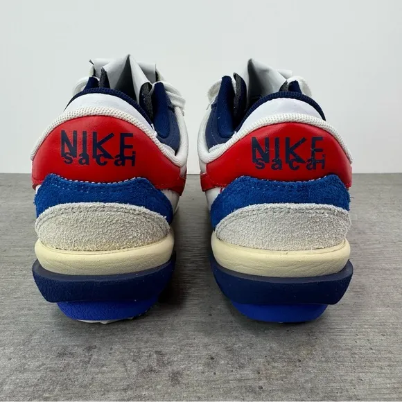 Nike x Sacai Cortez SP OG Shoes -White/Red/Blue- DQ0581-100 Men's 6, 8.5