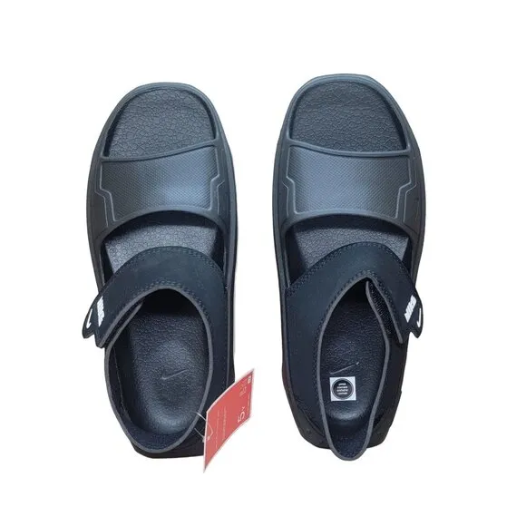 🤩Nike Youth Sz 5Y Women 6.5  Playscape Black Sandals Slide Slippers CU5296-001