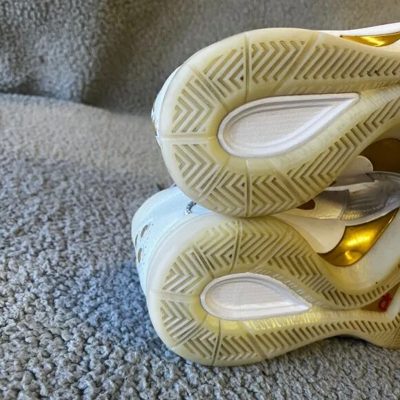 Nike Zoom KD 3 White Metallic Gold Mens 10 Sneaker Shoes NO INSOLES