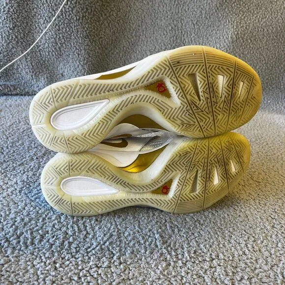 Nike Zoom KD 3 White Metallic Gold Mens 10 Sneaker Shoes NO INSOLES