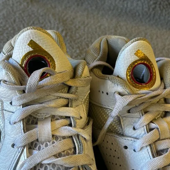 Nike Zoom KD 3 White Metallic Gold Mens 10 Sneaker Shoes NO INSOLES