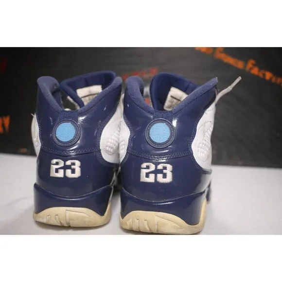 Nike Air Jordan 9 Retro White/Blue Men's Size 11.5 Basketball Shoes