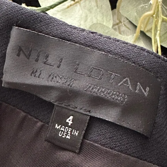 NILI LOTAN Black Dress Wool Silk Blend Staple Capsule Office Siren Minimalist 4