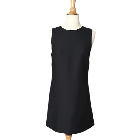 NILI LOTAN Black Dress Wool Silk Blend Staple Capsule Office Siren Minimalist 4