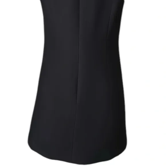 NILI LOTAN Black Dress Wool Silk Blend Staple Capsule Office Siren Minimalist 4