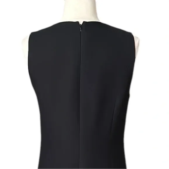 NILI LOTAN Black Dress Wool Silk Blend Staple Capsule Office Siren Minimalist 4