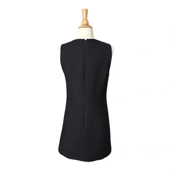 NILI LOTAN Black Dress Wool Silk Blend Staple Capsule Office Siren Minimalist 4