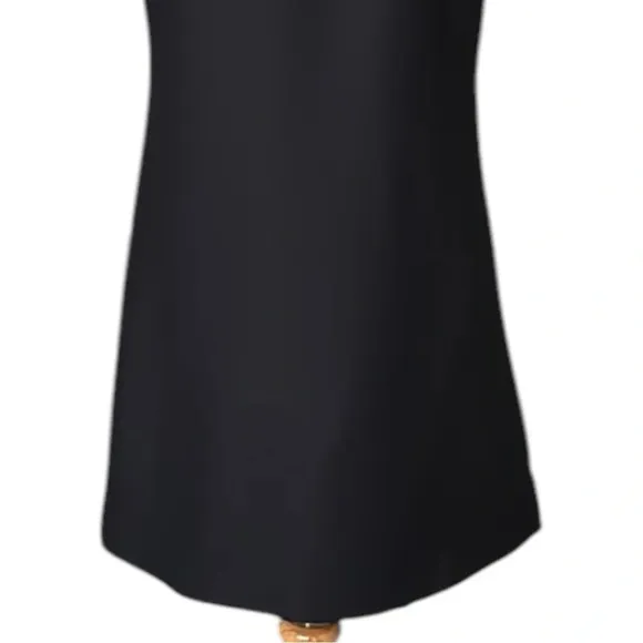 NILI LOTAN Black Dress Wool Silk Blend Staple Capsule Office Siren Minimalist 4