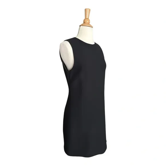 NILI LOTAN Black Dress Wool Silk Blend Staple Capsule Office Siren Minimalist 4