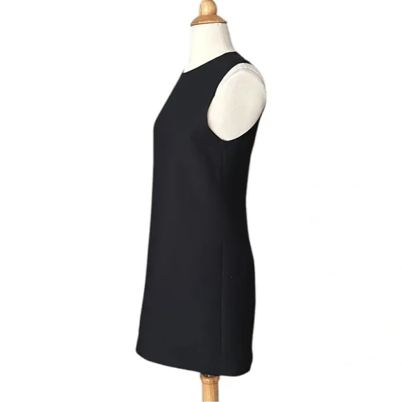 NILI LOTAN Black Dress Wool Silk Blend Staple Capsule Office Siren Minimalist 4
