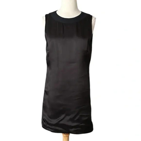 NILI LOTAN Black Dress Wool Silk Blend Staple Capsule Office Siren Minimalist 4