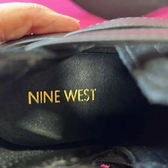 Nine West Black PU Leather Ankle Boots W9