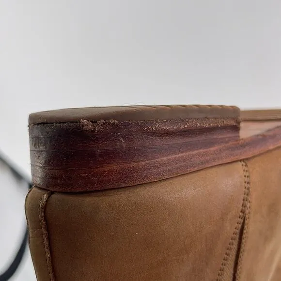 Nisolo Eva Everyday leather pull on flat Chelsea ankle boots sz 8.5