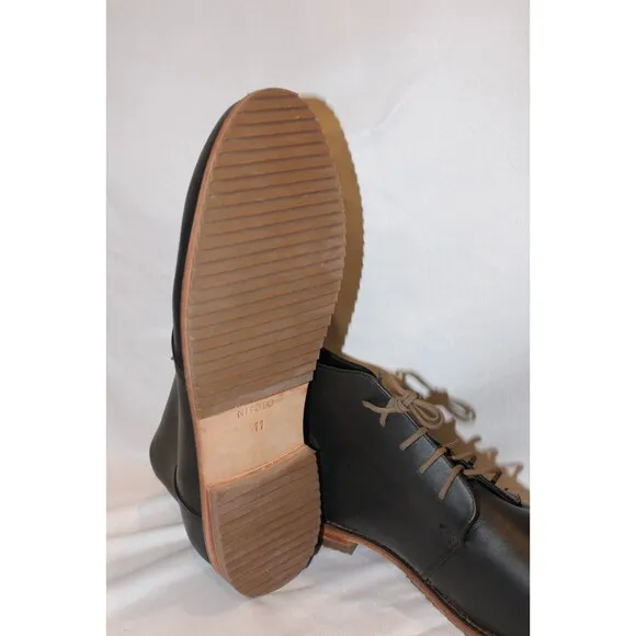 Nisolo Everyday Chukka Boot Black Leather Upper Leather Sole Mens 11 NIB