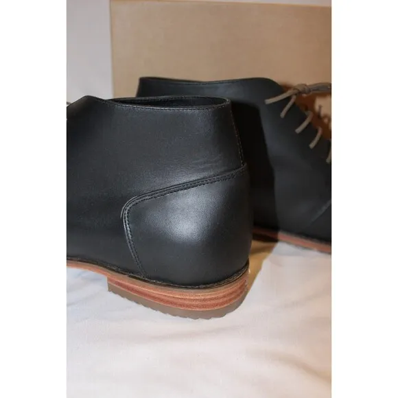 Nisolo Everyday Chukka Boot Black Leather Upper Leather Sole Mens 11 NIB