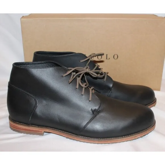 Nisolo Everyday Chukka Boot Black Leather Upper Leather Sole Mens 11 NIB