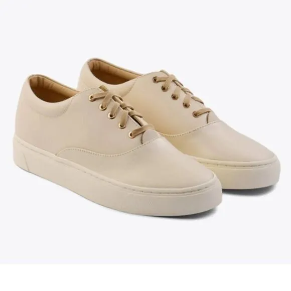 Nisolo Everyday Classic Leather Sneaker Water Resistant 10 Bone
