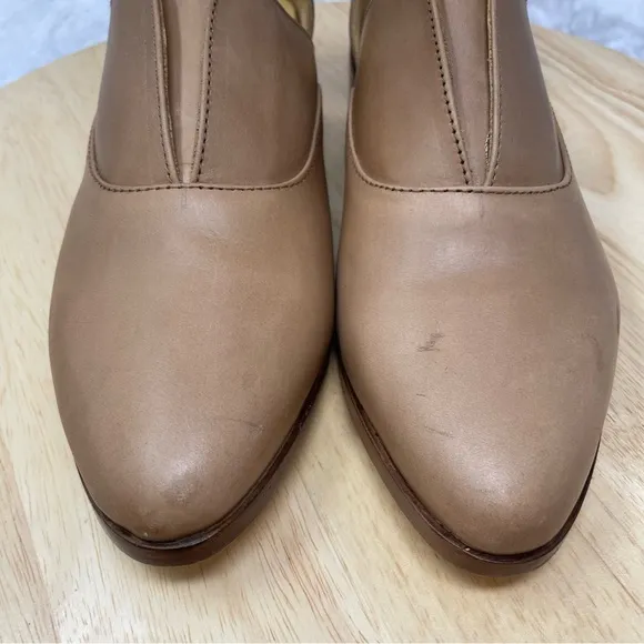 Nisolo Leather Emma D’Orsay Loafers Flats Almond Brown 8