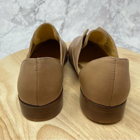 Nisolo Leather Emma D’Orsay Loafers Flats Almond Brown 8