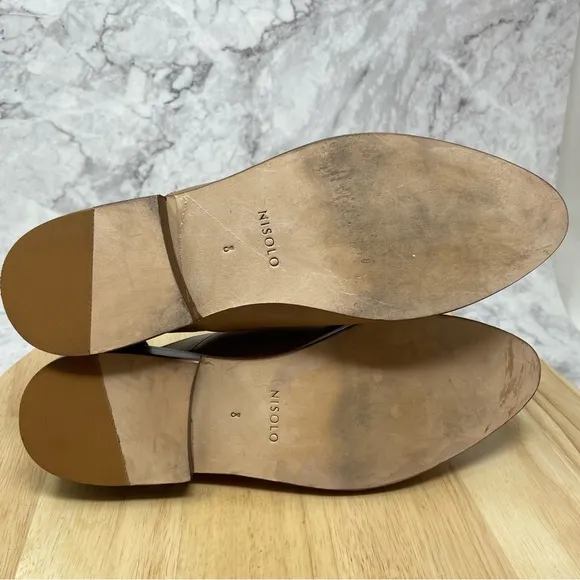 Nisolo Leather Emma D’Orsay Loafers Flats Almond Brown 8