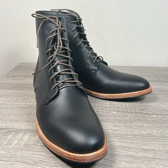 Nisolo Men's Everyday Lace-Up Boot Black Shoes