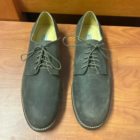Nisolo Willan Oxford in Steel Brown Leather Mens Size 11 Dress Shoes Work Office